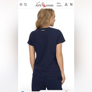 Koi Women's Navy Scrub Top